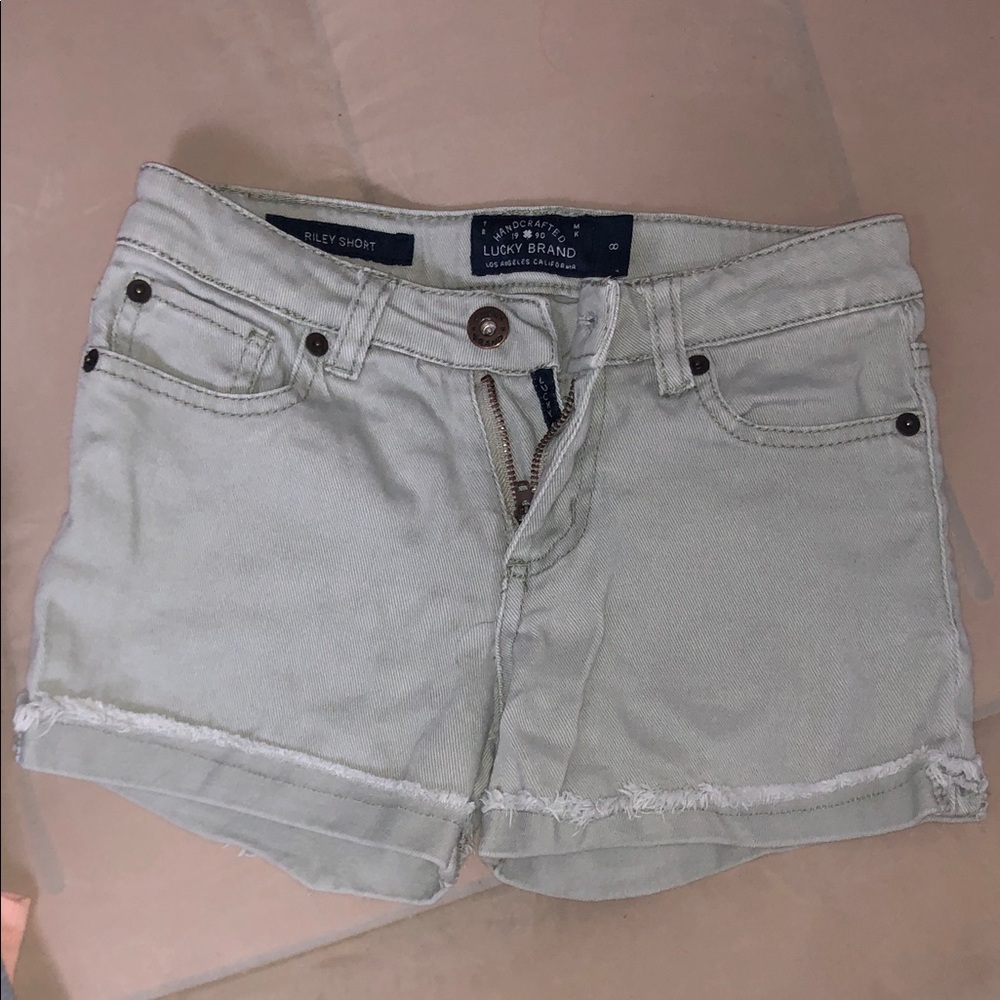 Lucky Brand light gray denim Riley shorts